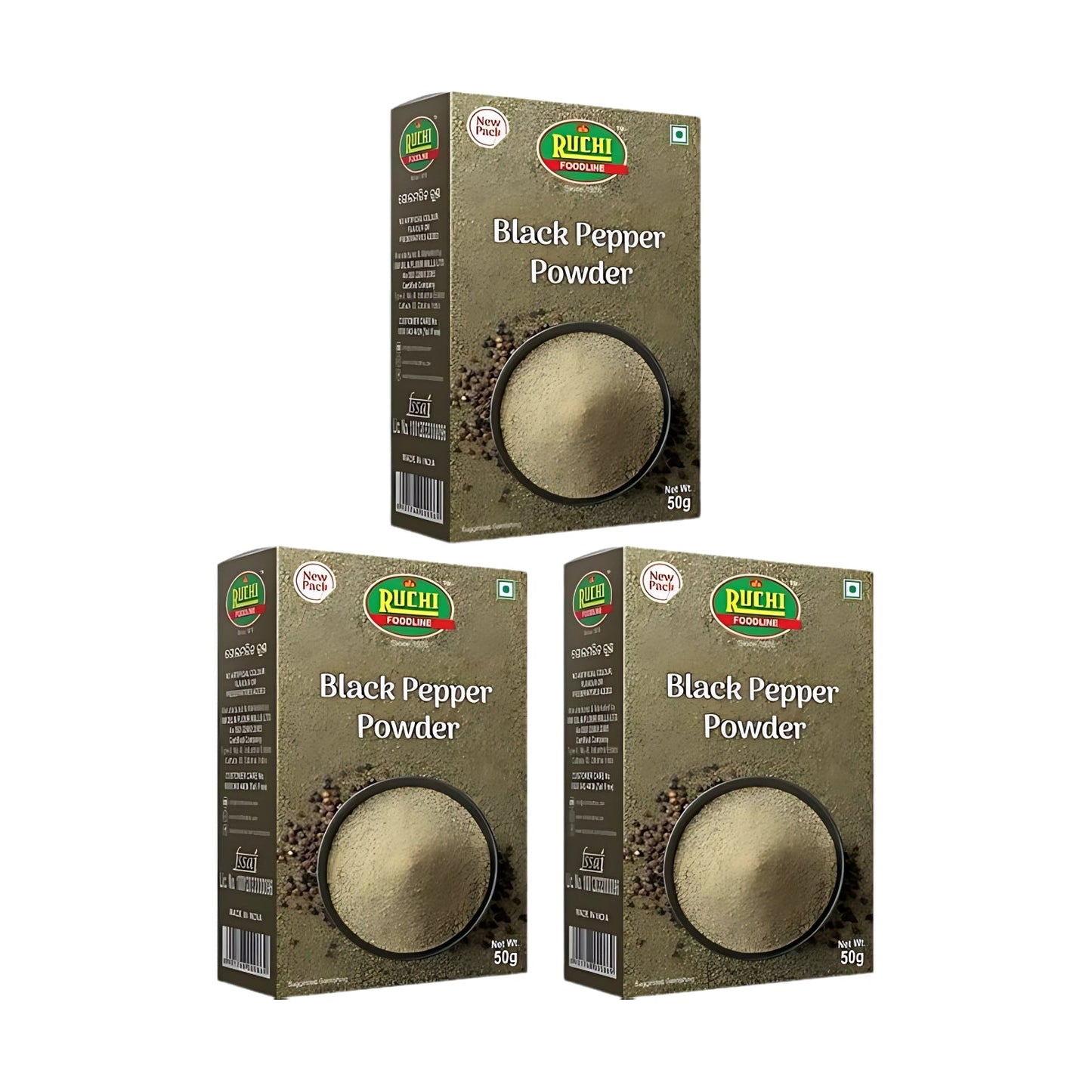 Ruchi Black Pepper Powder 150g (3x50g) – Freshly Ground Spice | Baramaja