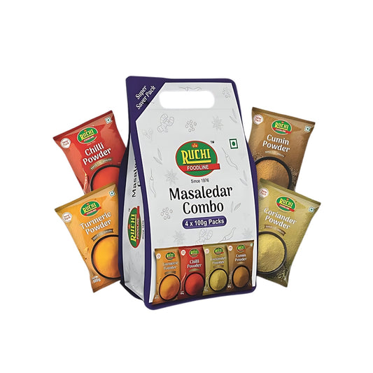 Ruchi Masaledar 400g (4x100g) – Spice Combo for Cooking | Baramaja