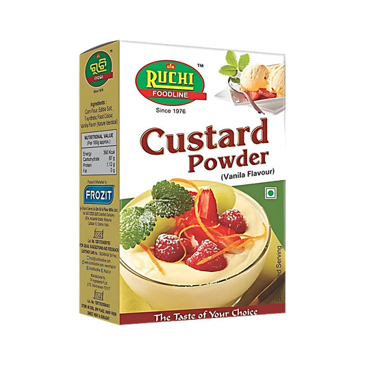 Ruchi Vanilla Flavour Custard Powder 200g (2x100g) – Creamy Dessert Mix | Baramaja